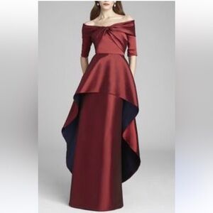 Teri Jon by Rickie Freeman Off the Shoulder Gown